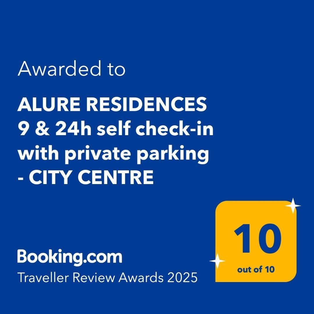 Alure Residences 9 & 24H Self Check-In, Private Parking In Front Of The Apartment Building Included, New Building, Terrace, The Apartment Building Has Its Own Park With A Lake And Outdoor Fitness, Children'S Playground, City Center Banská Bystrica Exteriör bild